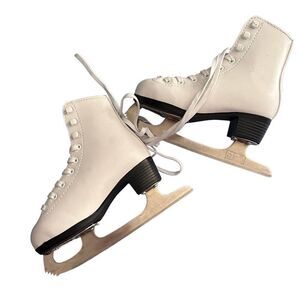 Classic White Kids Ice Skates